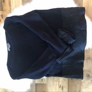 Vince Metallic Dipped Boatneck Sweater